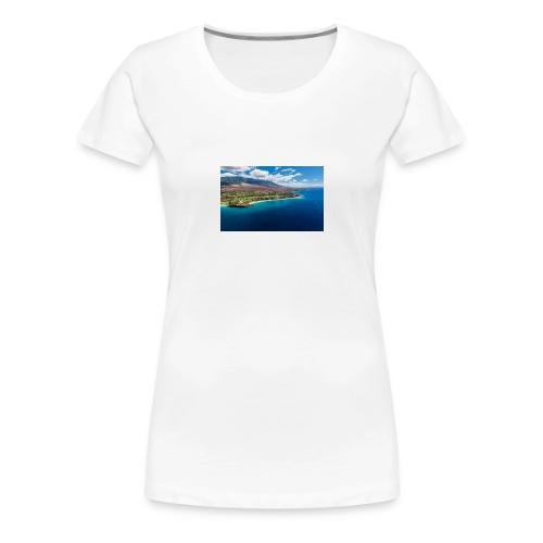 Kaanapali Beach Aerial Maui 0 - Women's Premium T-Shirt
