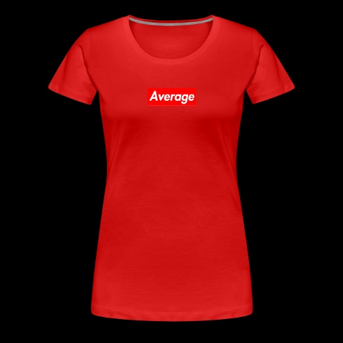 Average Supreme Logo Mockup - Women's Premium T-Shirt