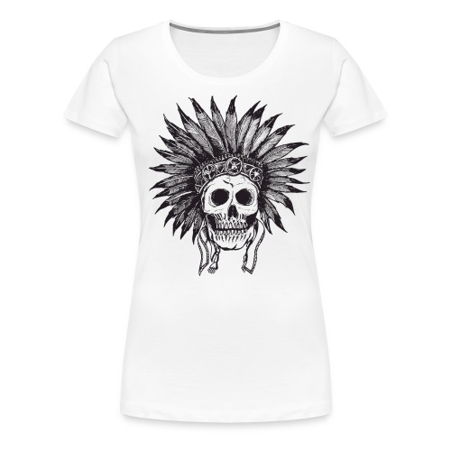 Indian Skull - Women's Premium T-Shirt