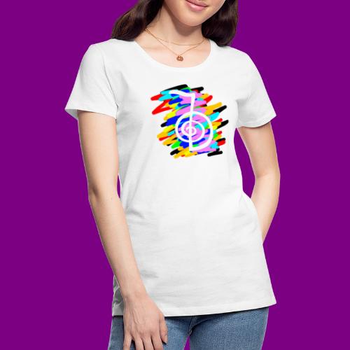 Reiki - cho ku rei - Absent Color - Women's Premium T-Shirt