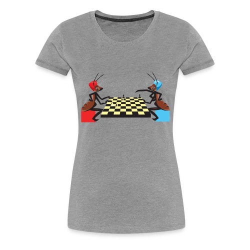 Ants Playing chess - Women's Premium T-Shirt