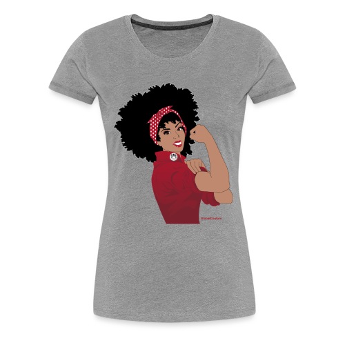 GlobalCouture WeCanDoIt RED Girl RGB png - Women's Premium T-Shirt