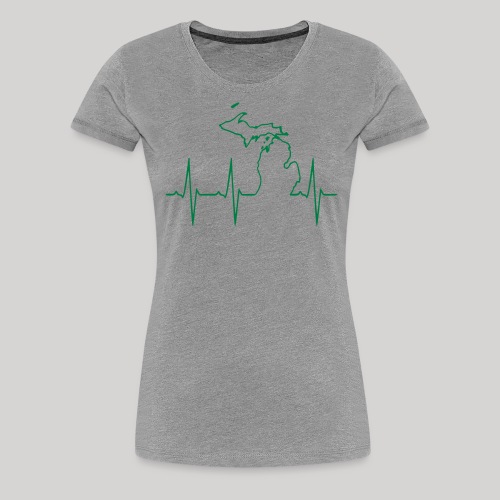Michigan Heartbeat - Women's Premium T-Shirt