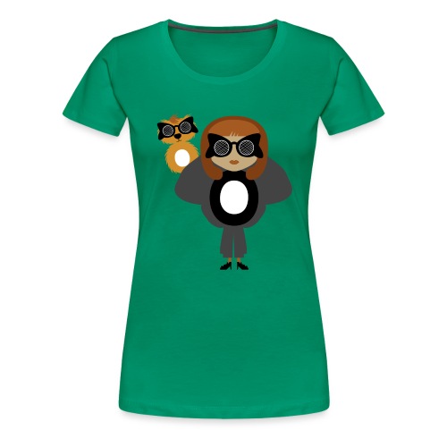 Alphabet letter O - Fashion Girl and Creature - Women's Premium T-Shirt