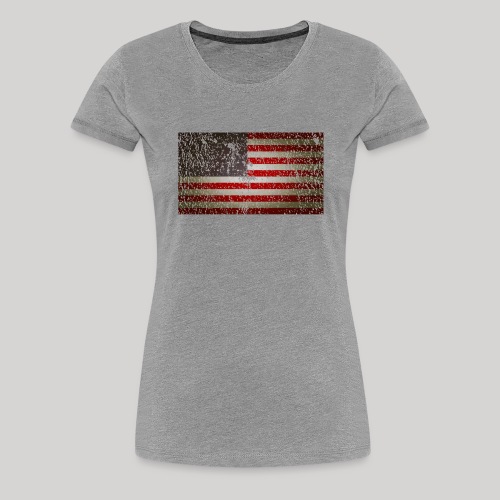 US Flag distressed - Women's Premium T-Shirt