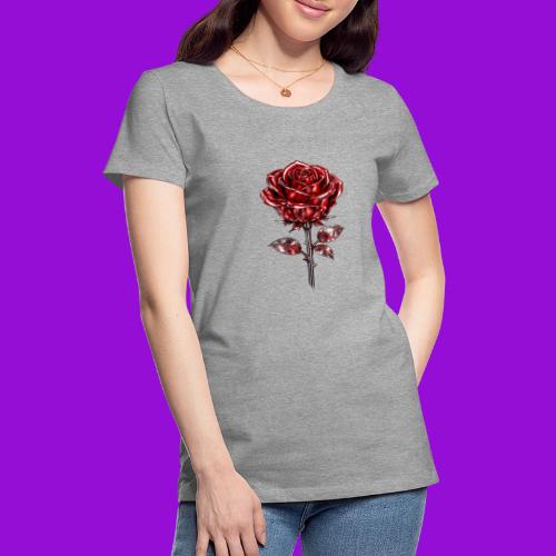 2 Set - Silver and Gold Roses - Women's Premium T-Shirt
