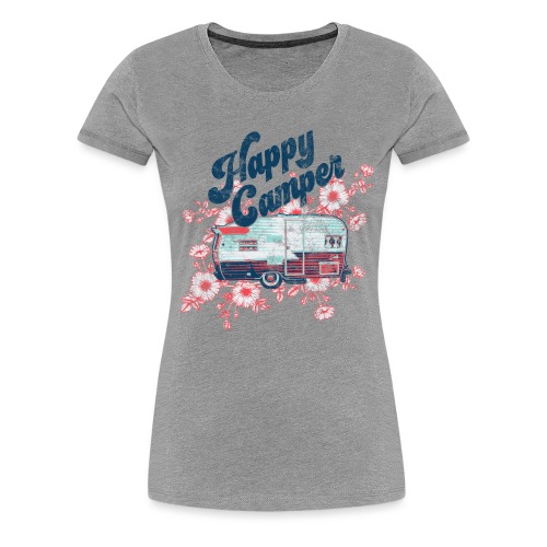 Happy Camper Flowers - Women's Premium T-Shirt