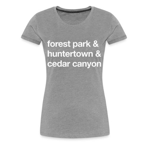 1 Church 3 Locations - Women's Premium T-Shirt