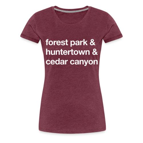 1 Church 3 Locations - Women's Premium T-Shirt
