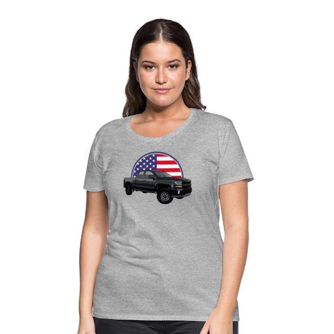 Silverado 4x4 Truck USA Flag