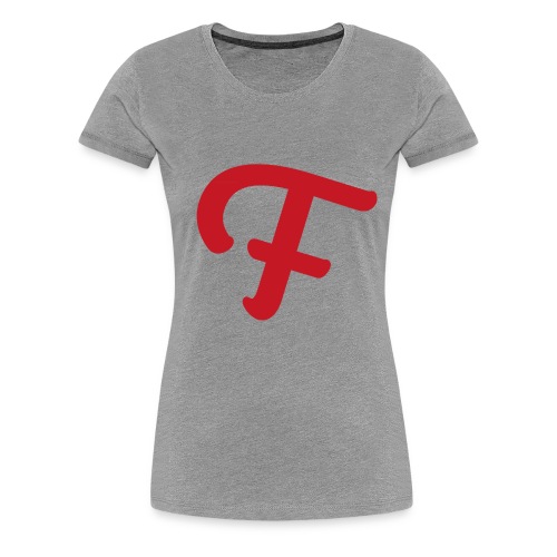 F RED icon BIG PIXELS png - Women's Premium T-Shirt