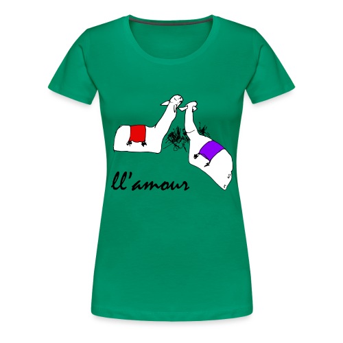 Llamour (color version). - Women's Premium T-Shirt