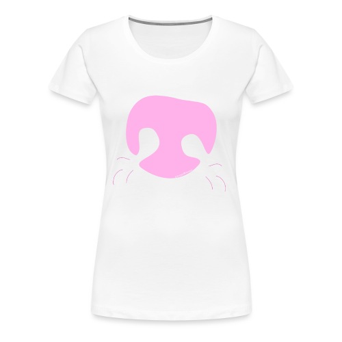 Pink Whimsical Dog Nose - Women's Premium T-Shirt