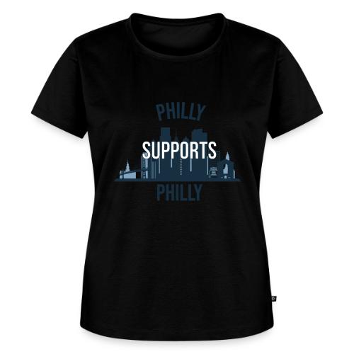 Philly Supports Philly skyline blue transparentbg - Women's Premium T-Shirt