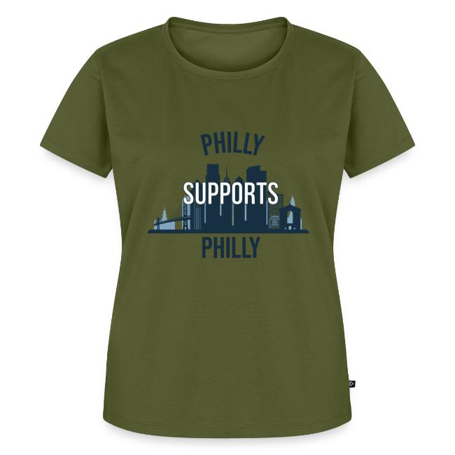Philly Supports Philly skyline blue transparentbg