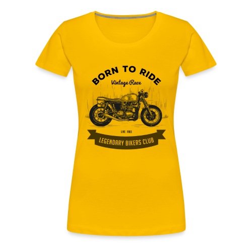Born to ride Vintage Race T-shirt - Women's Premium T-Shirt
