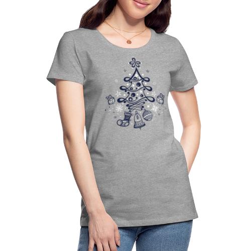 Cute Christmas Tree with Gifts - Women's Premium T-Shirt