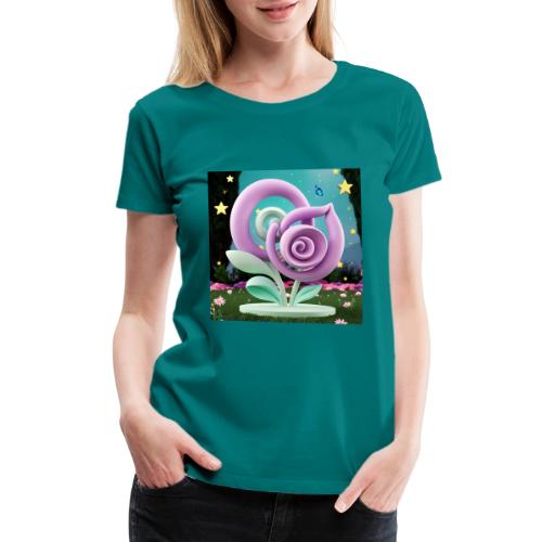 Lila Bloom | Double Floral Eco-Inspired Art - Women's Premium T-Shirt