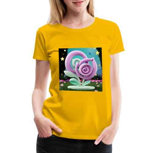 Lila Bloom | Double Floral Eco-Inspired Art - Women's Premium T-Shirt