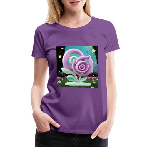 Lila Bloom | Double Floral Eco-Inspired Art - Women's Premium T-Shirt