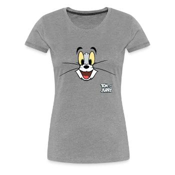 Tom And Jerry Costume Of Tom - Women's Premium T-Shirt - heather gray - Front - Alina (174cm)