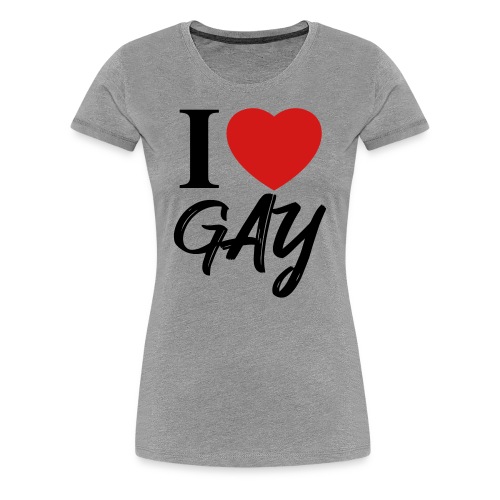 I Heart Gay T-shirt - Women's Premium T-Shirt