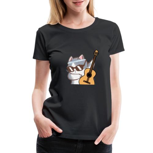 Cat Guitar T-Shirt - Women's Premium T-Shirt