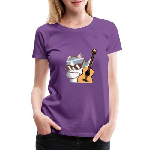 Cat Guitar T-Shirt - Women's Premium T-Shirt