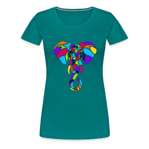 Art Deco elephant - Women's Premium T-Shirt
