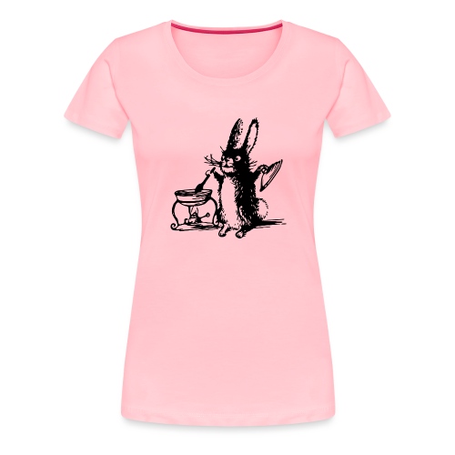 Cute Bunny Rabbit Cooking - Women's Premium T-Shirt