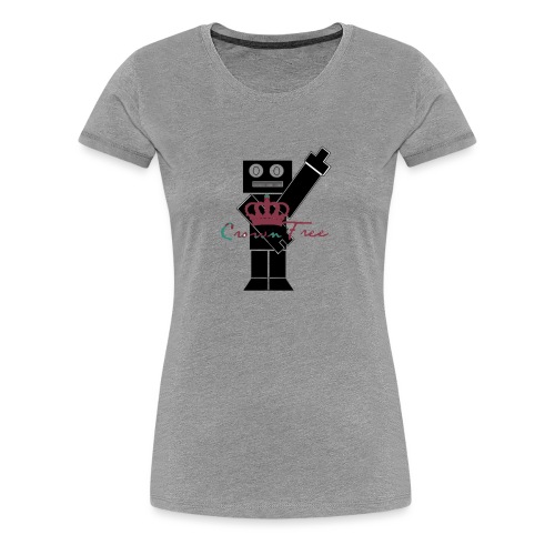 crownfree robot with attitude tshirt - Women's Premium T-Shirt