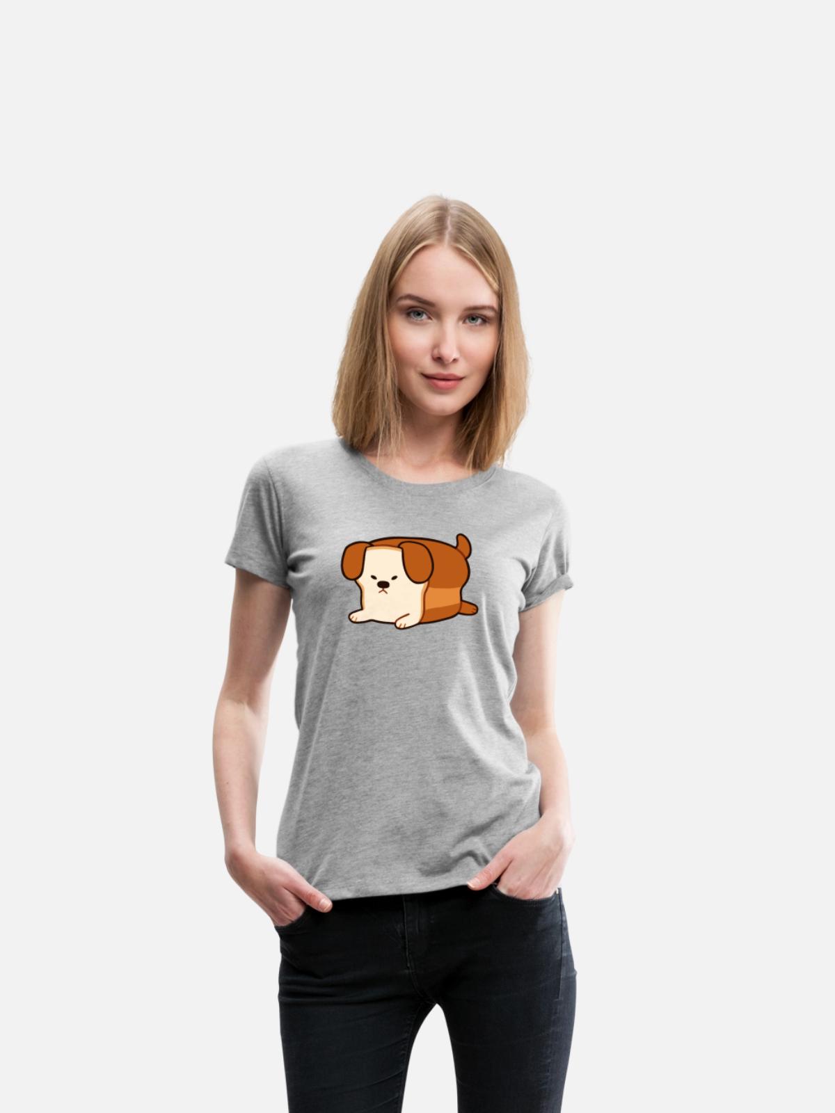 bread - Women's Premium T-Shirt - heather gray - Front - Alina (174cm)