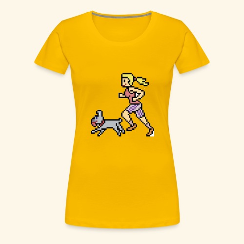 RunWithPixel - Women's Premium T-Shirt