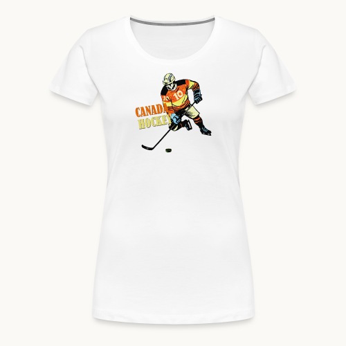 CANADA HOCKEY Carolyn Sandstrom THREADLESS - Women's Premium T-Shirt