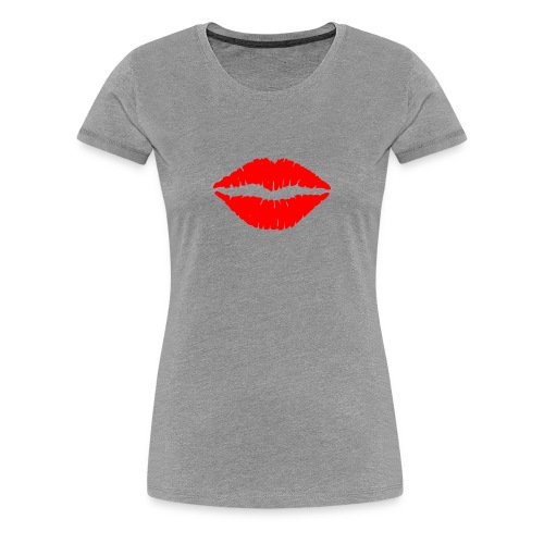 Red Lips Kisses - Women's Premium T-Shirt
