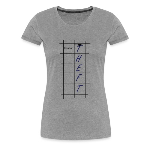 Taxation is Theft Crossword - Women's Premium T-Shirt