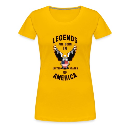 Legends are born in USA - Women's Premium T-Shirt