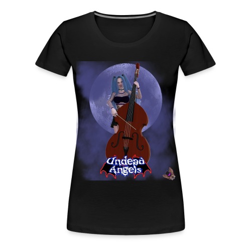 Undead Angels: Vampire Bassist Ashley Full Moon - Women's Premium T-Shirt