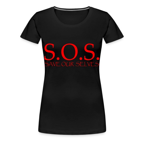 sos no emotion red - Women's Premium T-Shirt