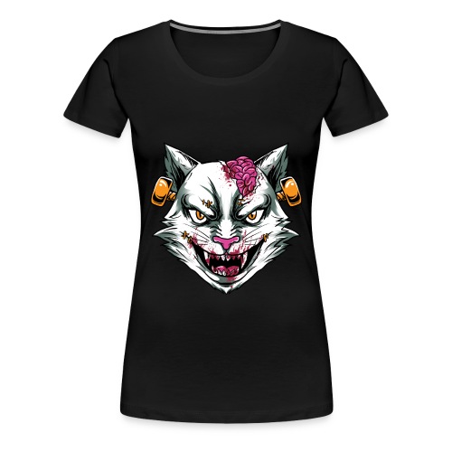 Horror Mashups: Zombie Stein Cat T-Shirt - Women's Premium T-Shirt