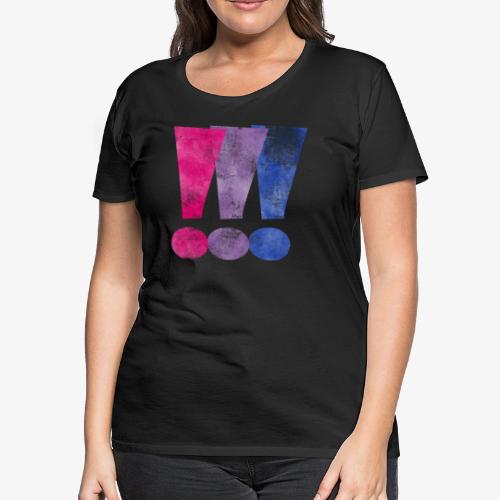 Bisexual Pride Exclamation Points - Women's Premium T-Shirt