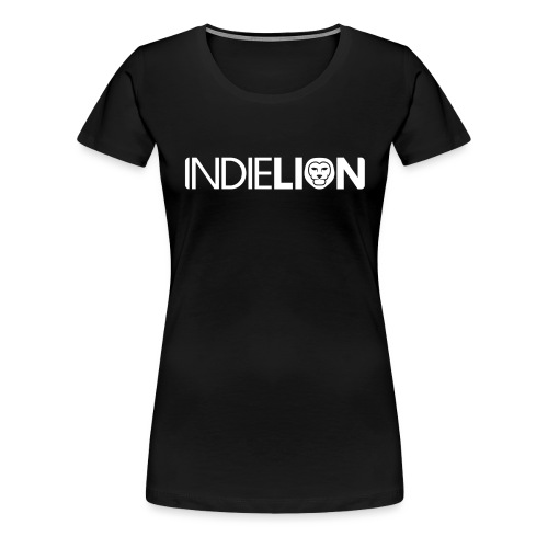 IndieLion textlogo white 01 png - Women's Premium T-Shirt