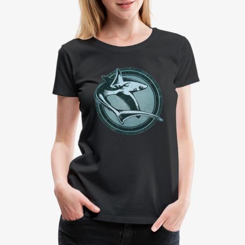 Wild Shark Grunge Animal - Women's Premium T-Shirt