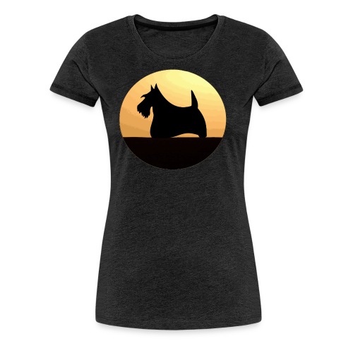 Sunset Scottish Terrier - Women's Premium T-Shirt