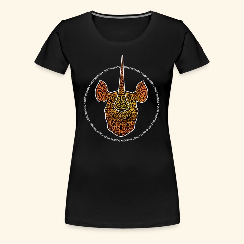 Dust Rhinos Orange Knotwork - Women's Premium T-Shirt