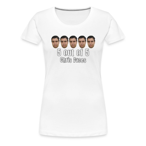 chris faces tshirt full color2 - Women's Premium T-Shirt