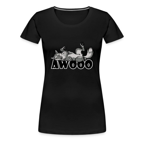 Lazy Awooo Wolf - Women's Premium T-Shirt