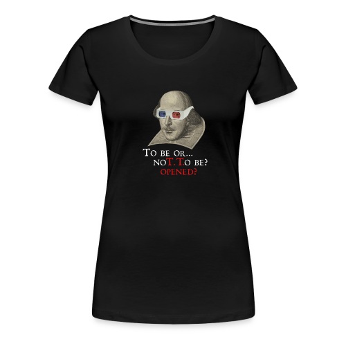 Shakespeare Bard-Code Logo (dark) - Women's Premium T-Shirt