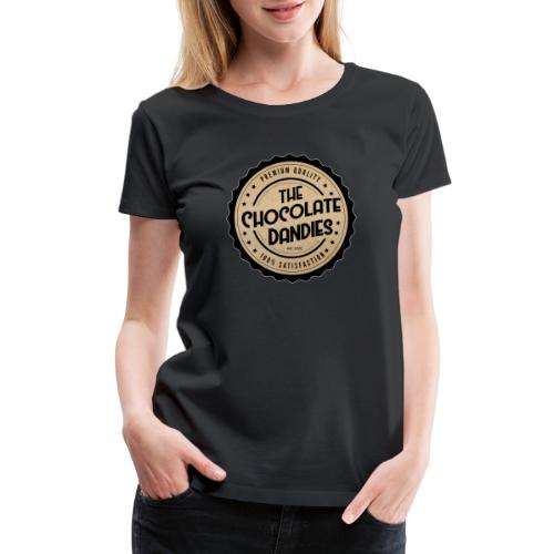 Chocolate Dandies Logo Large White Outline - Women's Premium T-Shirt