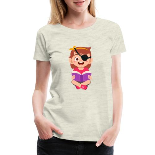 Little girl with eye patch - Women's Premium T-Shirt